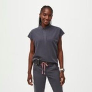 Women's - Charcoal Rafaela™ - Oversized Scrub Top - M